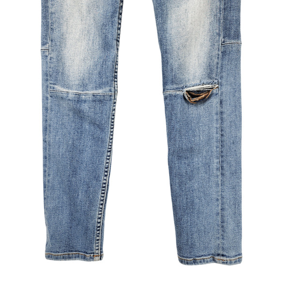 Ben Taverniti Unravel Project Skinny Jean 24 Women Lt Blue Button Fly High Rise - Picture 10 of 13